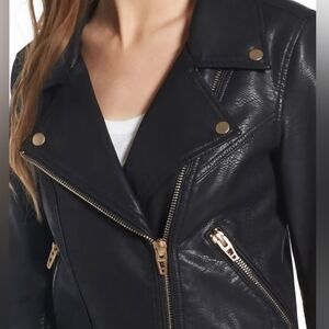 Blank NYC Black Leather Moto Jacket